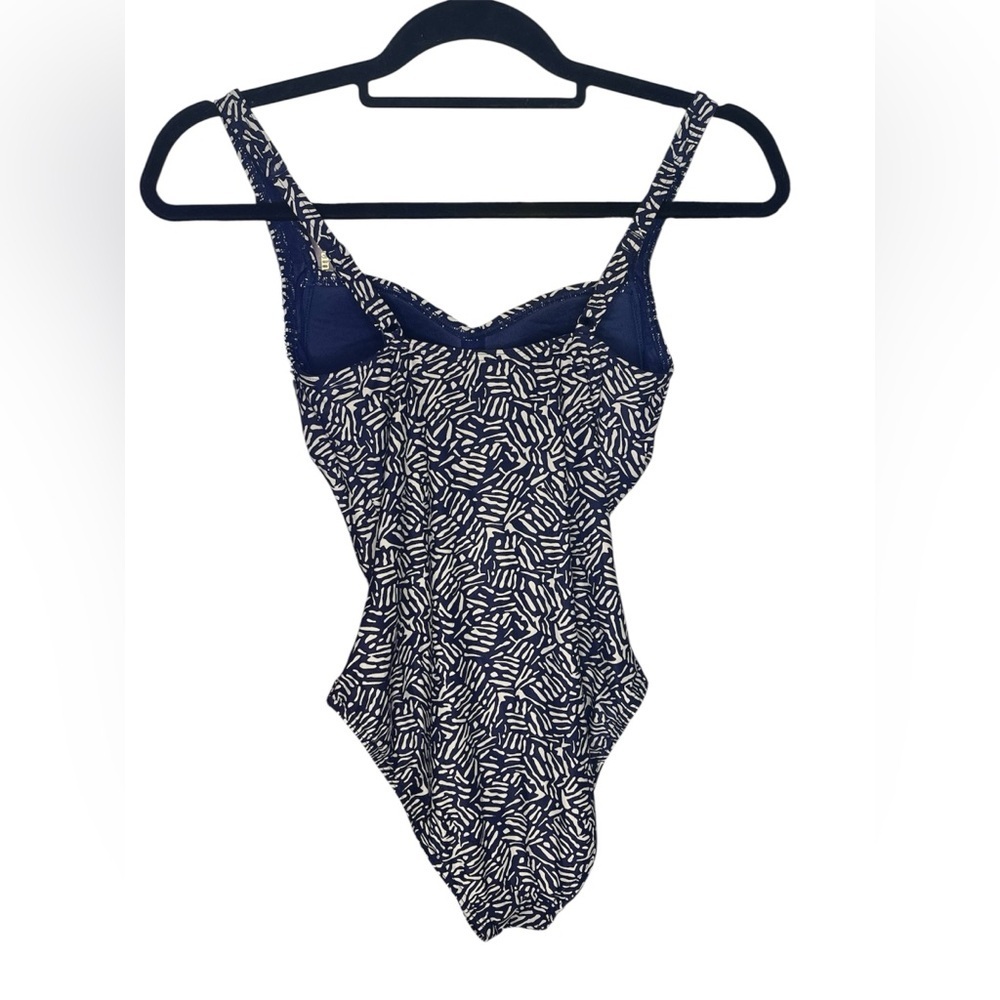 NWOT Bond-eye Australia Nip tuck Blue and White One Piece Swimsuit Size 4 - Picture 2 of 4